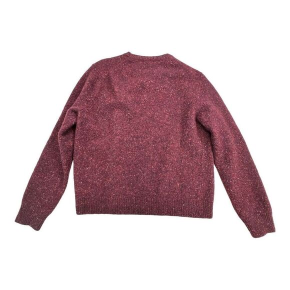 Brooks Brothers Sweater Merino Wool Women's Medium Crewneck Pullover Burgundy - Picture 6 of 10